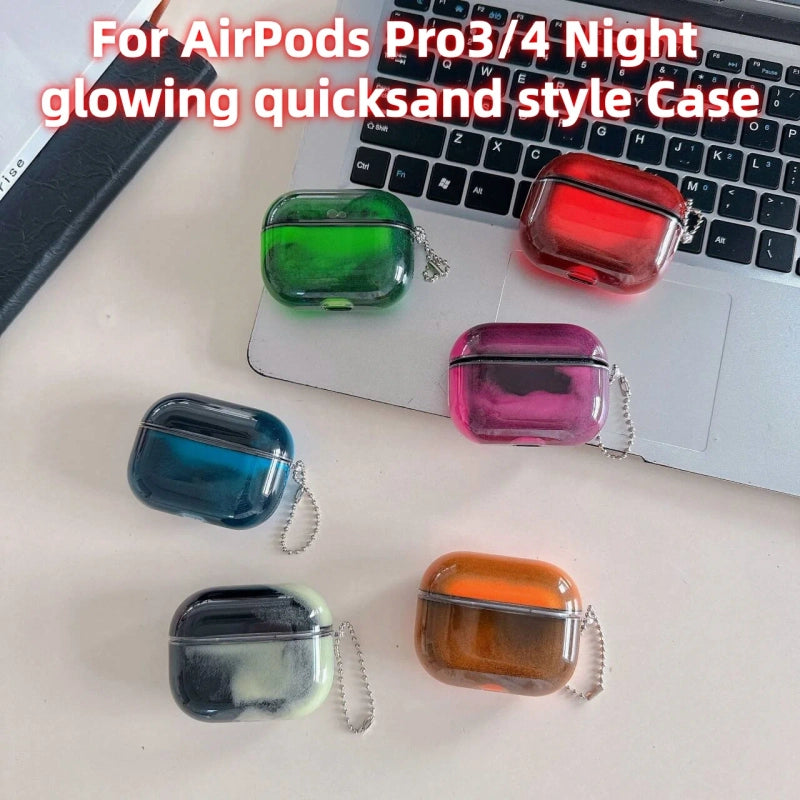 Luminous Floating Sand AirPods Case — Pro 3 / 4